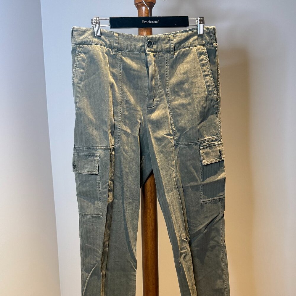 James Perse Cotton Green Straight Leg Pants